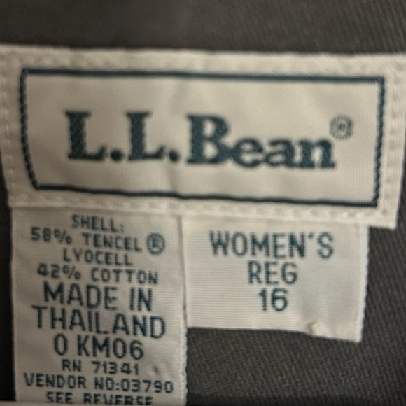 Vintage LL Bean Lightweight Chore Barn Jacket Womens Large Sz 16 Green Utility - Picture 3 of 4